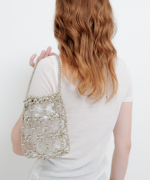 kiehtova(キエトヴァ)の「【kiehtova】SILVER BALL BEADS BAG/シルバー ボール ビーズ バッグ(ハンドバッグ・レディース・シルバー・FREE)」の3枚目の写真