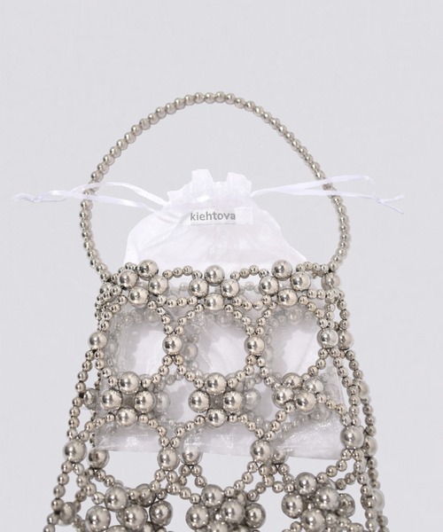 kiehtova(キエトヴァ)の「【kiehtova】SILVER BALL BEADS BAG/シルバー ボール ビーズ バッグ(ハンドバッグ・レディース・シルバー・FREE)」の4枚目の写真