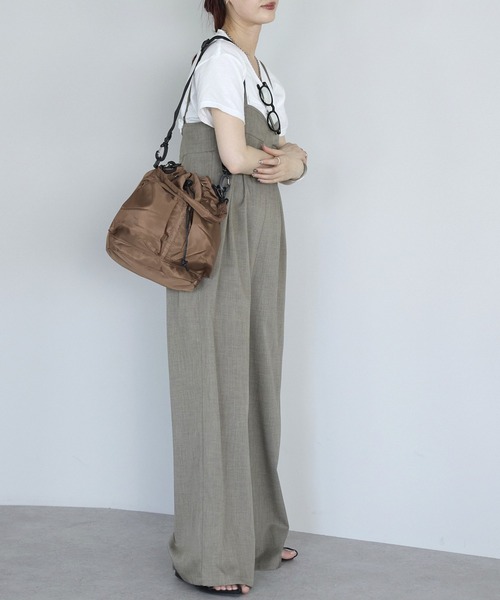 &MARKS(アンドマークス)の「N13【軽量・2WAY】ナイロンバケツバッグ(ショルダーバッグ・レディース・ブラック/ブラウン/グレー/オフホワイト/カーキ・FREE)」の17枚目の写真
