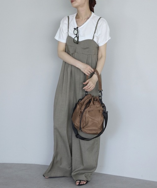 &MARKS(アンドマークス)の「N13【軽量・2WAY】ナイロンバケツバッグ(ショルダーバッグ・レディース・ブラック/ブラウン/グレー/オフホワイト/カーキ・FREE)」の22枚目の写真