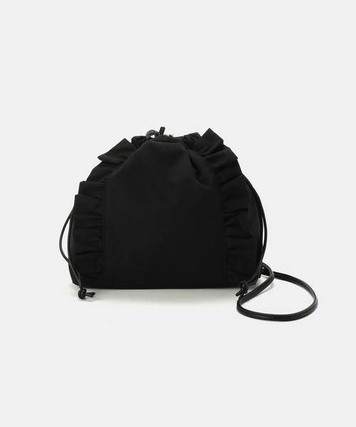 B.C STOCK(ベーセーストック)の「T.S.L/ティーエスエル フリル巾着ショルダーバッグ(ショルダーバッグ・レディース・イエロー/ブルー/ブラック・FREE)」の2枚目の写真