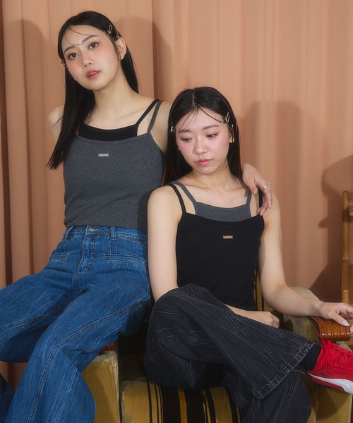 3.3 Field Trip （3.3フィールドトリップ）の「3.3 Field Trip／レイヤードタンクトップ(カップ付き)（タンクトップ・レディース・ホワイト/ブラック/チャコール・FREE）」の7枚目の写真