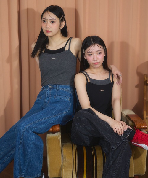 3.3 Field Trip （3.3フィールドトリップ）の「3.3 Field Trip／レイヤードタンクトップ(カップ付き)（タンクトップ・レディース・ホワイト/ブラック/チャコール・FREE）」の10枚目の写真