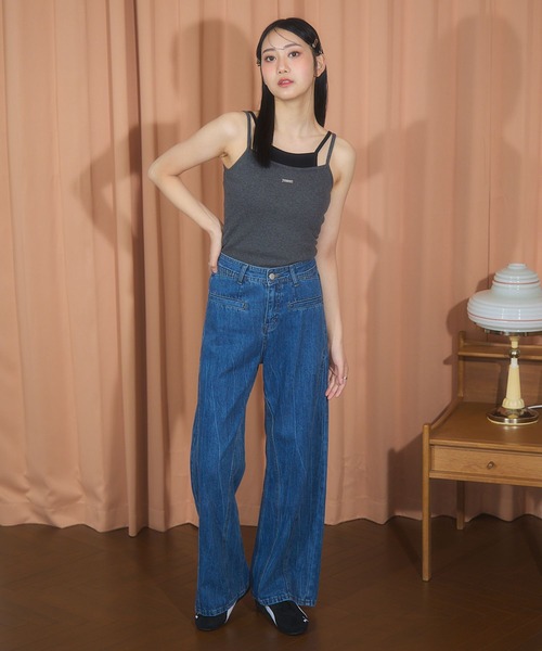 3.3 Field Trip （3.3フィールドトリップ）の「3.3 Field Trip／レイヤードタンクトップ(カップ付き)（タンクトップ・レディース・ホワイト/ブラック/チャコール・FREE）」の11枚目の写真