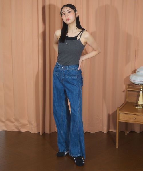 3.3 Field Trip （3.3フィールドトリップ）の「3.3 Field Trip／レイヤードタンクトップ(カップ付き)（タンクトップ・レディース・ホワイト/ブラック/チャコール・FREE）」の12枚目の写真