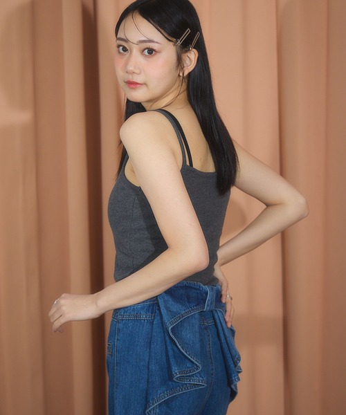 3.3 Field Trip （3.3フィールドトリップ）の「3.3 Field Trip／レイヤードタンクトップ(カップ付き)（タンクトップ・レディース・ホワイト/ブラック/チャコール・FREE）」の20枚目の写真