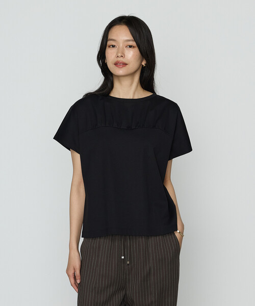 COMME CA（コムサ）の「コヒノールスムース ビスチェ風カットソー（Tシャツ/カットソー・レディース・ブルー/ブラック/ホワイト/グレイッシュベージュ・11号/9号）」の3枚目の写真