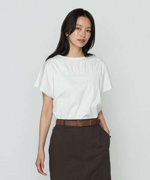 COMME CA（コムサ）の「コヒノールスムース ビスチェ風カットソー（Tシャツ/カットソー・レディース・ブルー/ブラック/ホワイト/グレイッシュベージュ・11号/9号）」の6枚目の写真