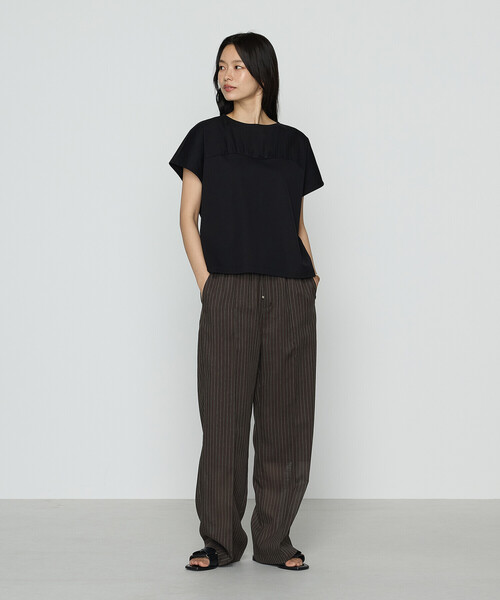 COMME CA（コムサ）の「コヒノールスムース ビスチェ風カットソー（Tシャツ/カットソー・レディース・ブルー/ブラック/ホワイト/グレイッシュベージュ・11号/9号）」の7枚目の写真