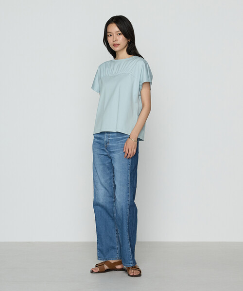 COMME CA（コムサ）の「コヒノールスムース ビスチェ風カットソー（Tシャツ/カットソー・レディース・ブルー/ブラック/ホワイト/グレイッシュベージュ・11号/9号）」の11枚目の写真