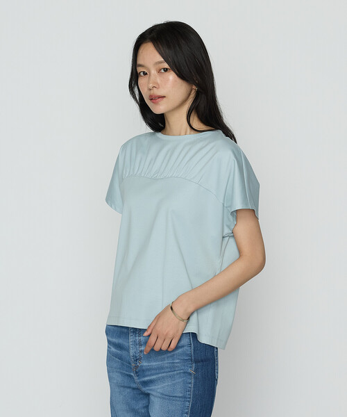 COMME CA（コムサ）の「コヒノールスムース ビスチェ風カットソー（Tシャツ/カットソー・レディース・ブルー/ブラック/ホワイト/グレイッシュベージュ・11号/9号）」の12枚目の写真