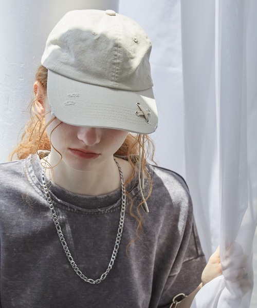 Spielio（シュピーリオ）の「【Spielio】Dove and cord design cap/ ハトメ×コードデザインキャップ（キャップ・メンズ・ベージュ/ブラック・FREE）」の8枚目の写真