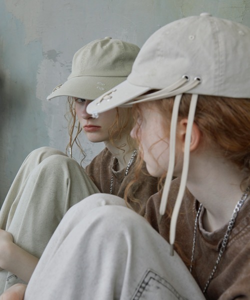 Spielio（シュピーリオ）の「【Spielio】Dove and cord design cap/ ハトメ×コードデザインキャップ（キャップ・メンズ・ベージュ/ブラック・FREE）」の14枚目の写真