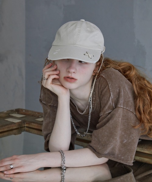 Spielio（シュピーリオ）の「【Spielio】Dove and cord design cap/ ハトメ×コードデザインキャップ（キャップ・メンズ・ベージュ/ブラック・FREE）」の16枚目の写真