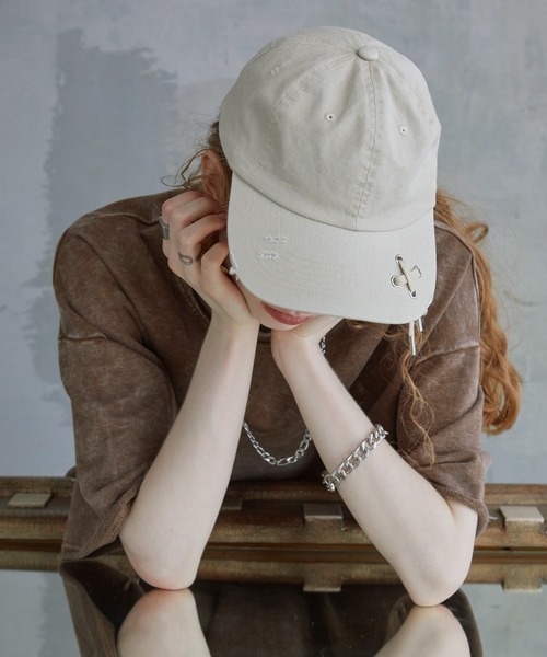 Spielio（シュピーリオ）の「【Spielio】Dove and cord design cap/ ハトメ×コードデザインキャップ（キャップ・メンズ・ベージュ/ブラック・FREE）」の18枚目の写真