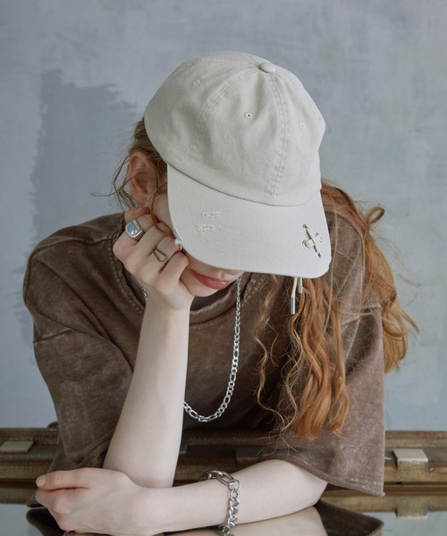 Spielio（シュピーリオ）の「【Spielio】Dove and cord design cap/ ハトメ×コードデザインキャップ（キャップ・メンズ・ベージュ/ブラック・FREE）」の20枚目の写真