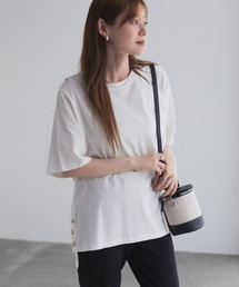 nAvy 裾ボタンオーバーTシャツ