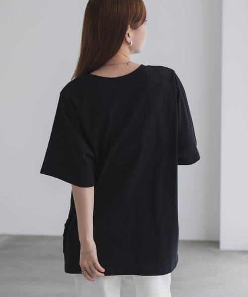NAVY(ネイビー)の「nAvy 裾ボタンオーバーTシャツ(Tシャツ/カットソー・レディース・ベージュ/オフホワイト/ブラック・M/L)」の18枚目の写真