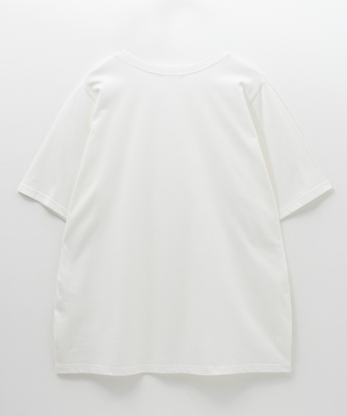 NAVY(ネイビー)の「nAvy 裾ボタンオーバーTシャツ(Tシャツ/カットソー・レディース・ベージュ/オフホワイト/ブラック・M/L)」の14枚目の写真