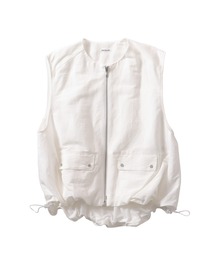 DRESSLAVE（ドレスレイブ）の「tuck bubble sleeveless blouson(タックバブルスリーブレスブルゾン)（ブルゾン）」