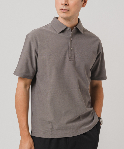 EDIFICE（エディフィス）の「"吸水速乾機能"ALBINI オープン ポロシャツ（ポロシャツ・メンズ・ブルー/チョコ/ネイビー/ブラック系その他/ブラック・SMALL/MEDIUM/LARGE）」の3枚目の写真