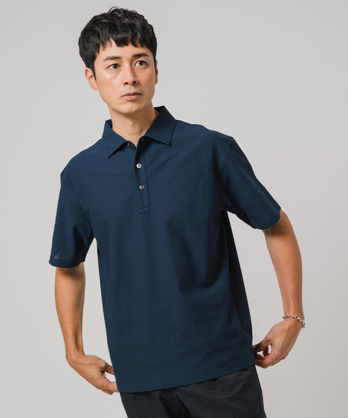 EDIFICE（エディフィス）の「"吸水速乾機能"ALBINI オープン ポロシャツ（ポロシャツ・メンズ・ブルー/チョコ/ネイビー/ブラック系その他/ブラック・SMALL/MEDIUM/LARGE）」の12枚目の写真