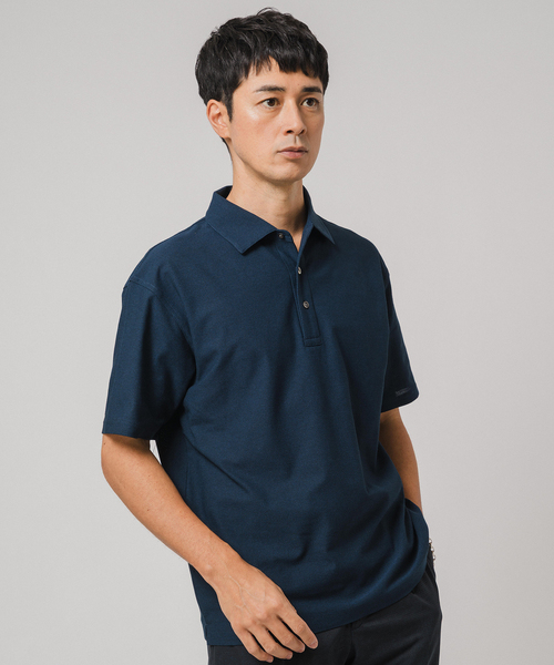 EDIFICE（エディフィス）の「"吸水速乾機能"ALBINI オープン ポロシャツ（ポロシャツ・メンズ・ブルー/チョコ/ネイビー/ブラック系その他/ブラック・SMALL/MEDIUM/LARGE）」の14枚目の写真