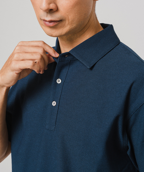 EDIFICE（エディフィス）の「"吸水速乾機能"ALBINI オープン ポロシャツ（ポロシャツ・メンズ・ブルー/チョコ/ネイビー/ブラック系その他/ブラック・SMALL/MEDIUM/LARGE）」の15枚目の写真