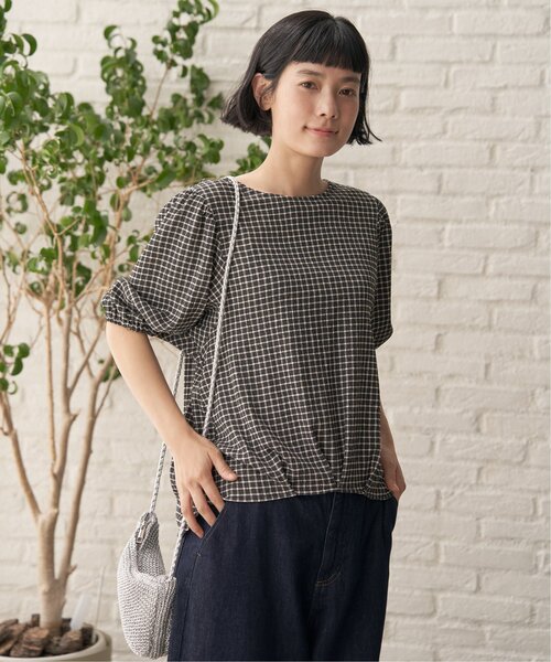 LBC(エルビーシー)の「楊柳Tブラウス(Tシャツ/カットソー・レディース・グレー/スカイブルー/その他31/ブラック・M)」の4枚目の写真