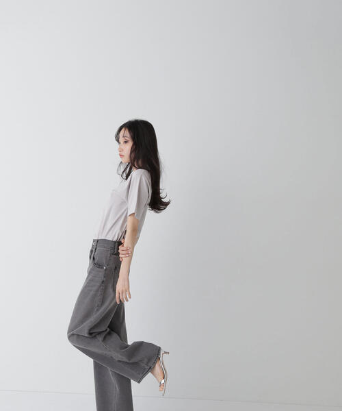 NATURAL BEAUTY BASIC（ナチュラルビューティーベーシック）の「＜保護猫プロジェクト＞レタリングロゴTシャツ（Tシャツ/カットソー・レディース・ベージュ/オフホワイト/ブルー・FREE）」の20枚目の写真