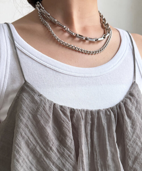 DouDou（ドゥドゥ）の「フリルキャミセット（Tシャツ/カットソー・レディース・ベージュ/グレー・FREE）」の16枚目の写真