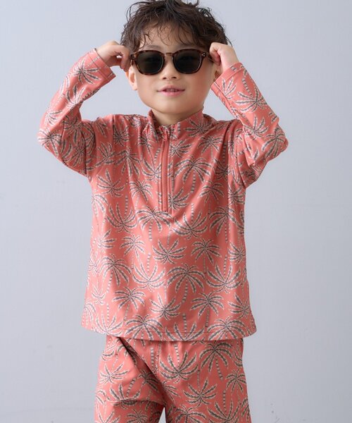 CIAOPANIC TYPY（チャオパニックティピー）の「【WEB限定】【KIDS】ハーフZIPラッシュガード（ラッシュガード・キッズ・グリーン/オレンジ・SMALL/MEDIUM/LARGE/X-LARGE/XX-LARGE）」の4枚目の写真