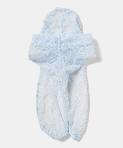 tutuanna（チュチュアンナ）の「足底綿フラワー柄レース足袋ソックス13cm丈（ソックス/靴下・レディース・オレンジ/イエロー/ベビーピンク/ホワイト/ブルー系その他/ラベンダー/ミント/ブラック・M）」の4枚目の写真