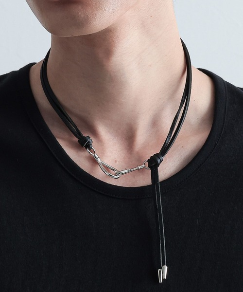 HARE（ハレ）の「【MADE IN JAPAN】レザーフックショートネックレス(HARE)（ネックレス・メンズ・ブラック・FREE）」の11枚目の写真