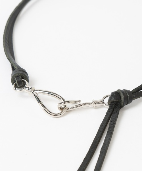 HARE（ハレ）の「【MADE IN JAPAN】レザーフックショートネックレス(HARE)（ネックレス・メンズ・ブラック・FREE）」の4枚目の写真