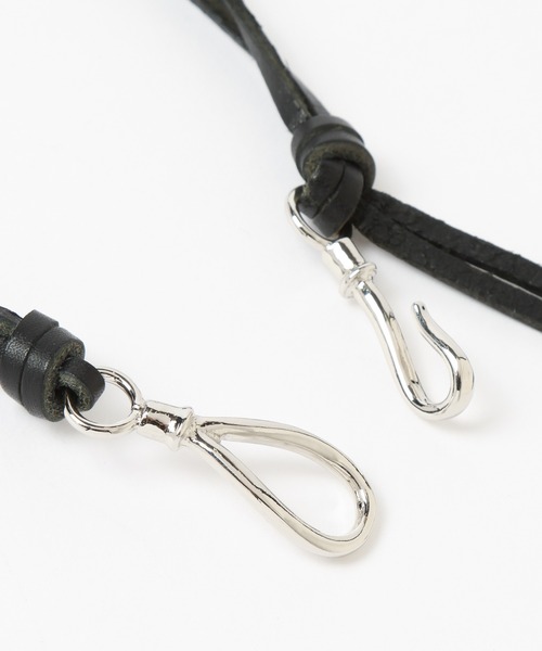 HARE（ハレ）の「【MADE IN JAPAN】レザーフックショートネックレス(HARE)（ネックレス・メンズ・ブラック・FREE）」の2枚目の写真