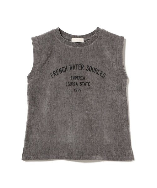 B:MING by BEAMS(ビーミングバイビームス)の「ベロア フロッキー プリント Tシャツ(Tシャツ/カットソー・レディース・チャコールグレー/ブラウン系その他/ブルー系その他・ONE SIZE)」の1枚目の写真