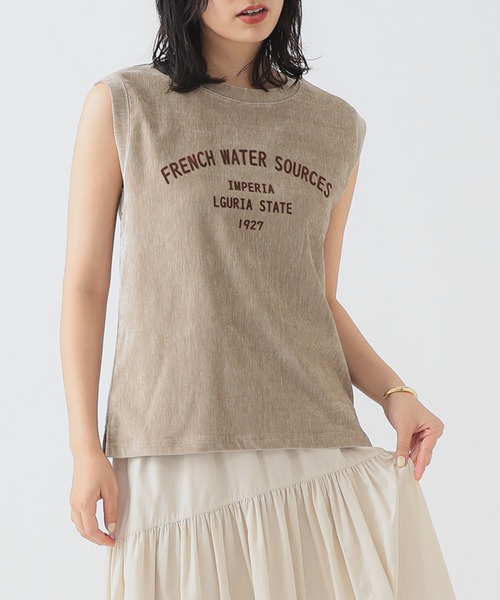 B:MING by BEAMS(ビーミングバイビームス)の「ベロア フロッキー プリント Tシャツ(Tシャツ/カットソー・レディース・チャコールグレー/ブラウン系その他/ブルー系その他・ONE SIZE)」の2枚目の写真