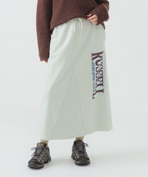 Russell Athletic（ラッセルアスレティック）の「RUSSELL ATHLETIC / スウェット マキシ スカート（スカート・レディース・ライトグレー/ホワイト系その他7・SMALL/MEDIUM）」の5枚目の写真