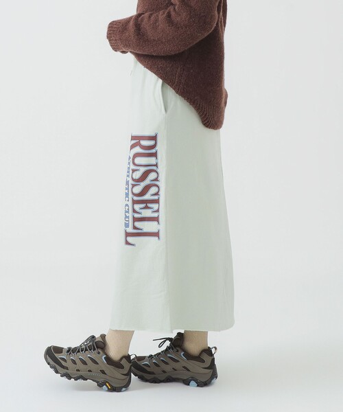 Russell Athletic（ラッセルアスレティック）の「RUSSELL ATHLETIC / スウェット マキシ スカート（スカート・レディース・ライトグレー/ホワイト系その他7・SMALL/MEDIUM）」の6枚目の写真