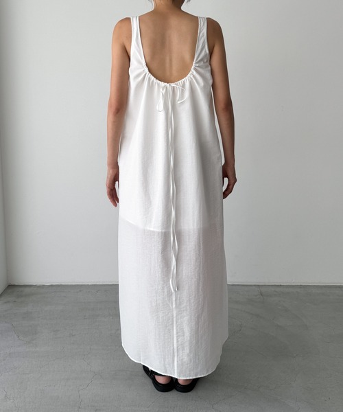 CANAL JEAN(キャナルジーン)の「El mar コットンナイロンバックオープンワンピース(ワンピース・レディース・ホワイト/ブラック・ONE SIZE)」の11枚目の写真