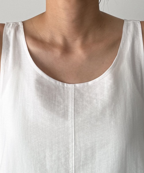 CANAL JEAN(キャナルジーン)の「El mar コットンナイロンバックオープンワンピース(ワンピース・レディース・ホワイト/ブラック・ONE SIZE)」の12枚目の写真