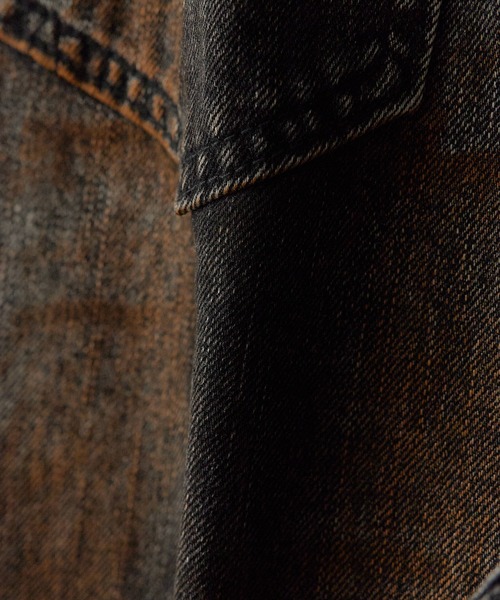 Theater code（シアターコード）の「Rust-processed wide denim pants/錆び加工 ワイドデニムパンツ（デニムパンツ・メンズ・ブラック・L/M）」の7枚目の写真