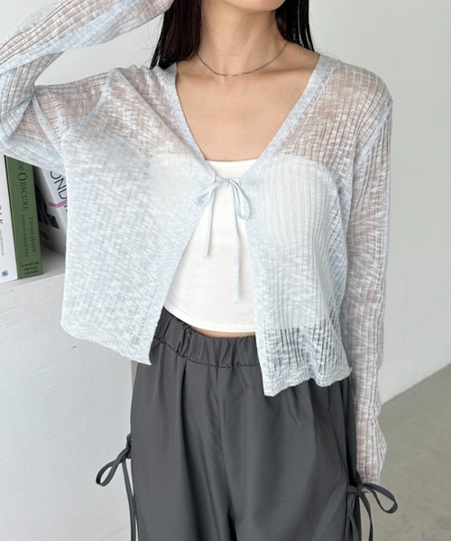 セール】フロントリボンシアーカーディガン（カーディガン/ボレロ