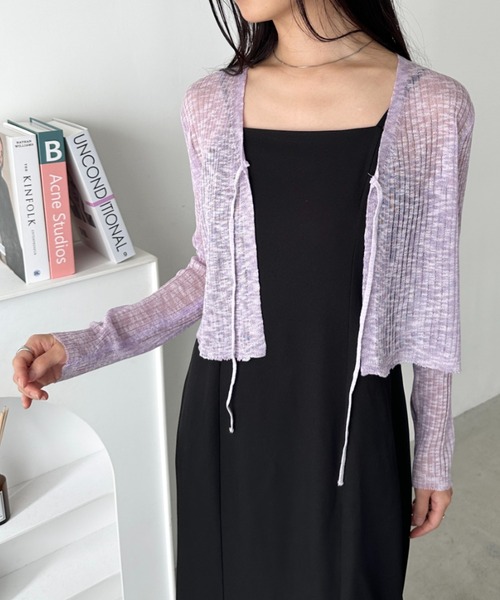 セール】フロントリボンシアーカーディガン（カーディガン/ボレロ