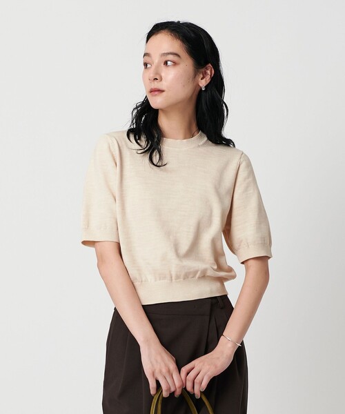 美品 Drawer ショートスリーブ 半袖 リブニット ブラック サイズ1 美品 Drawer ショートスリーブ 半袖 リブニット ブラック サイズ1