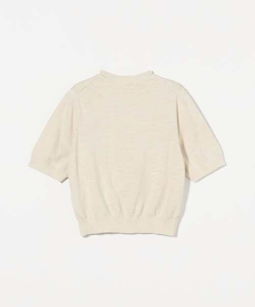 コットンシルク 18G ショートスリーブニット　ユナイテッドアローズオフホワイト UNITED ARROWS LTD. OUTLET｜コットンシルク 18G ショート