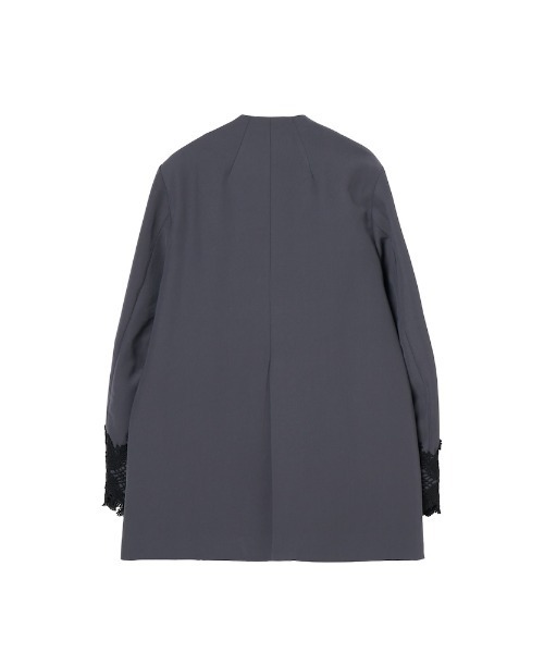 Lace Cuff Over Jacket /レースカフオーバージャケット（ノーカラー