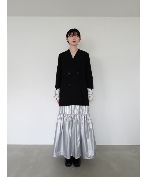 Lace Cuff Over Jacket /レースカフオーバージャケット（ノーカラー