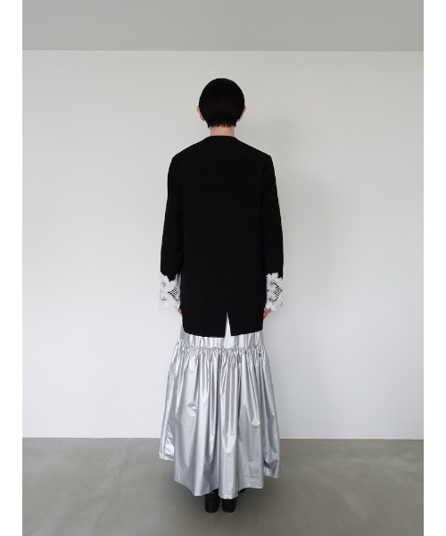 Lace Cuff Over Jacket /レースカフオーバージャケット（ノーカラー